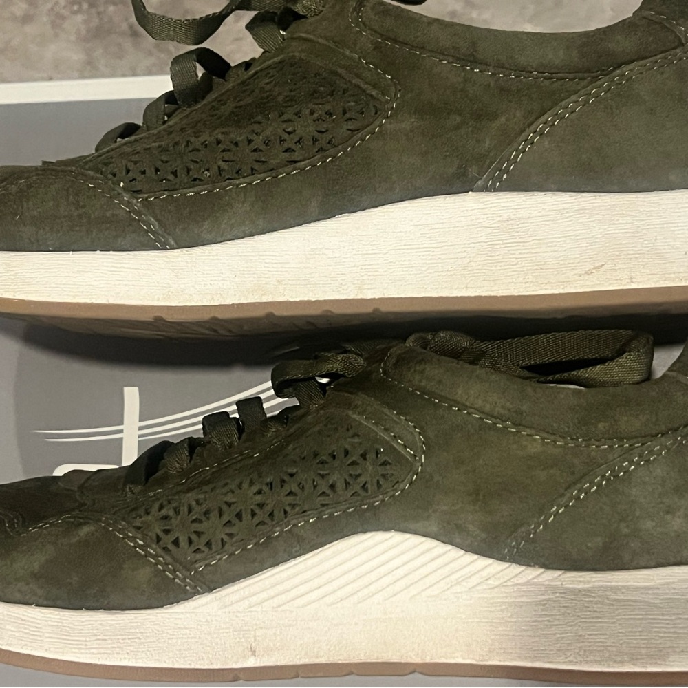Dansko Olive Green Suede Women's Sneakers - Picture 5 of 7